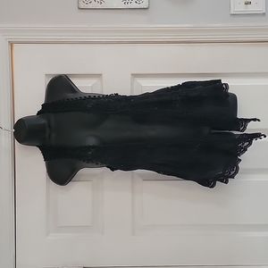 Black lace vest